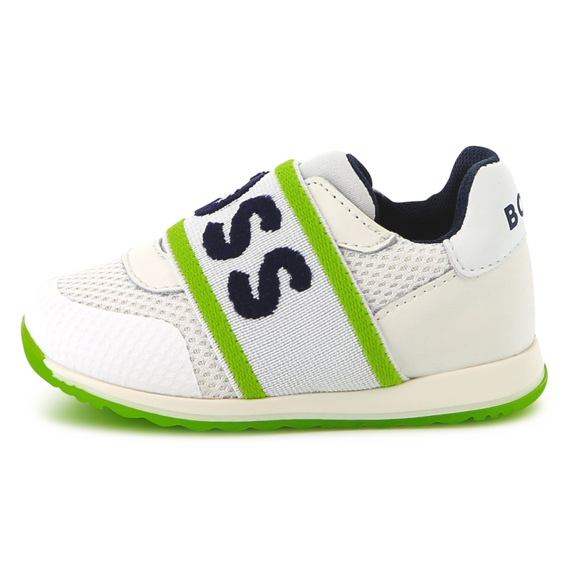 Leather and mesh sneakers BOSS 
                    BOY