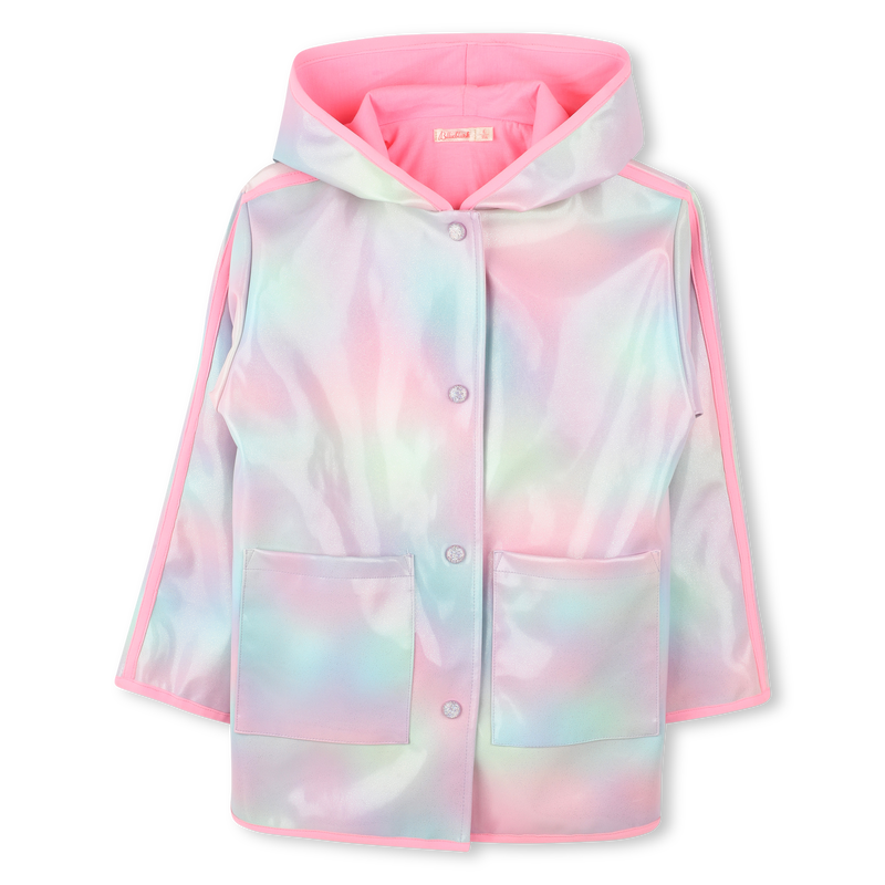 Waxed hooded raincoat BILLIEBLUSH 
                    GIRL