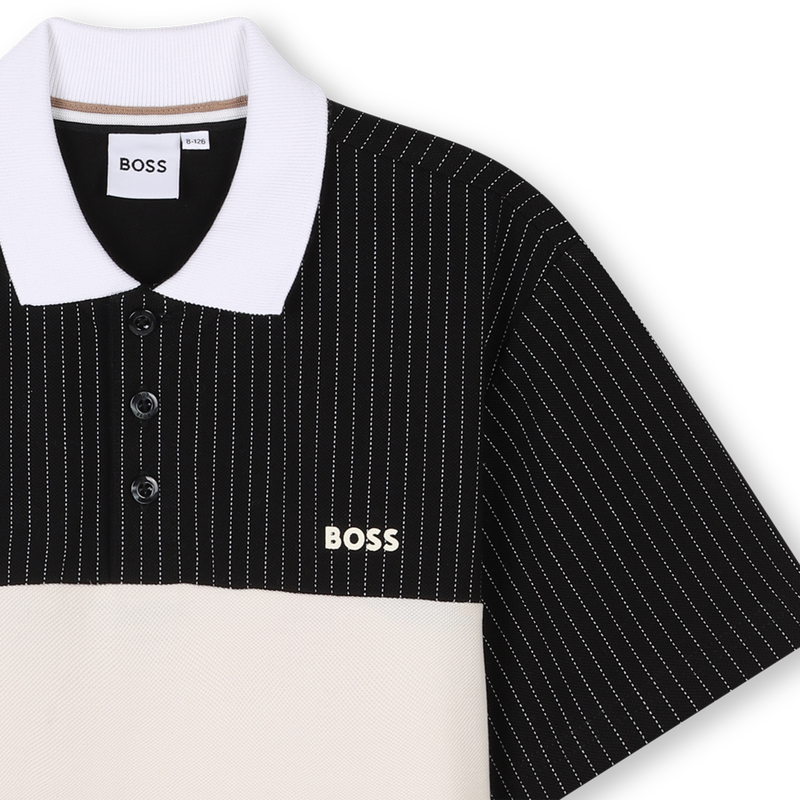 Contrasting-panel polo shirt BOSS 
                    BOY
