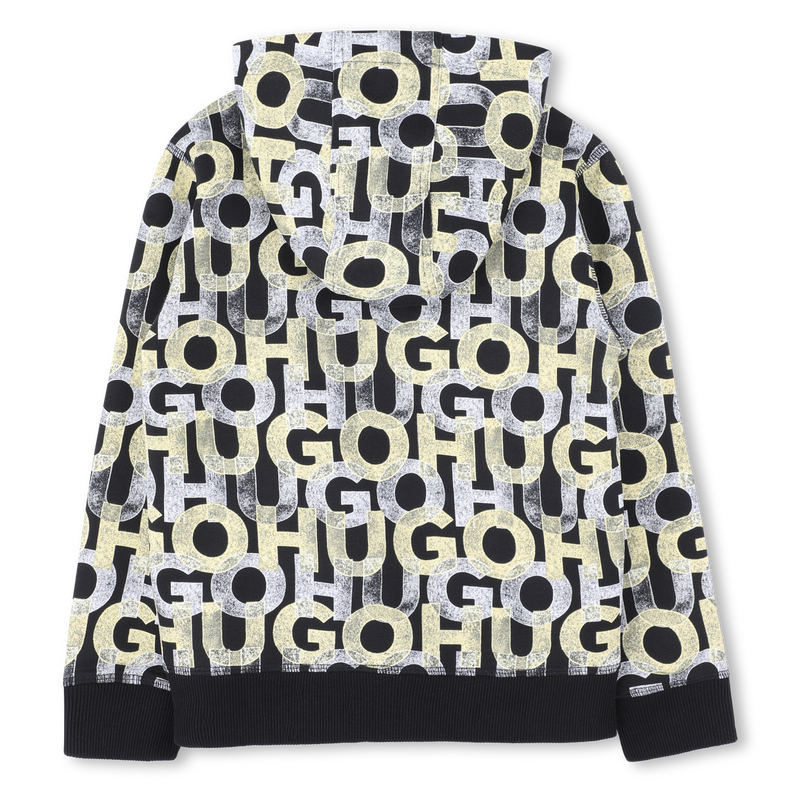Printed fleece zip sweatshirt HUGO 
                    BOY