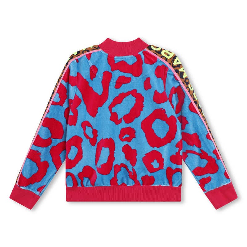 Velvet zip-up sweatshirt THE MARC JACOBS 
                    GIRL
