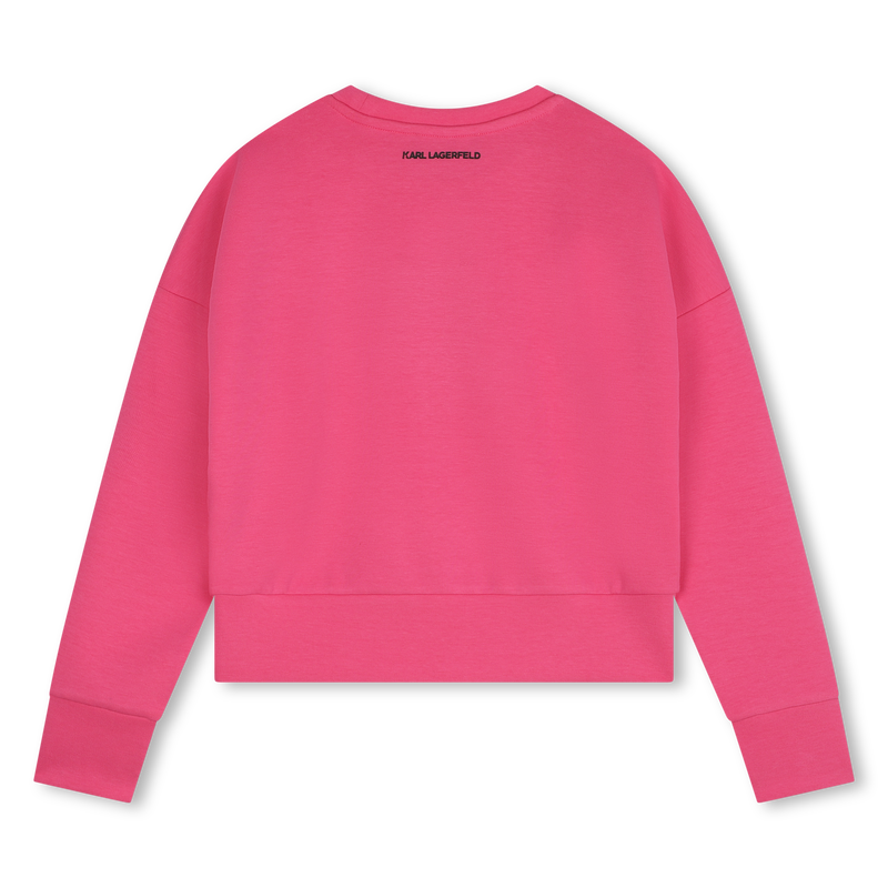 Rhinestone Graphic Sweatshirt KARL LAGERFELD KIDS 
                    GIRL