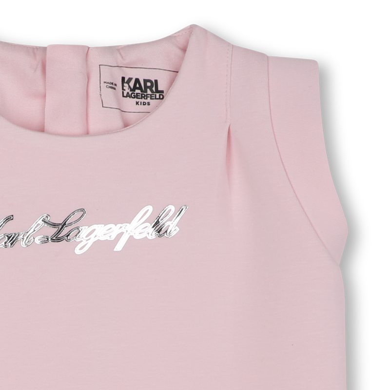 Short Cotton-Rich Dress KARL LAGERFELD KIDS 
                    GIRL