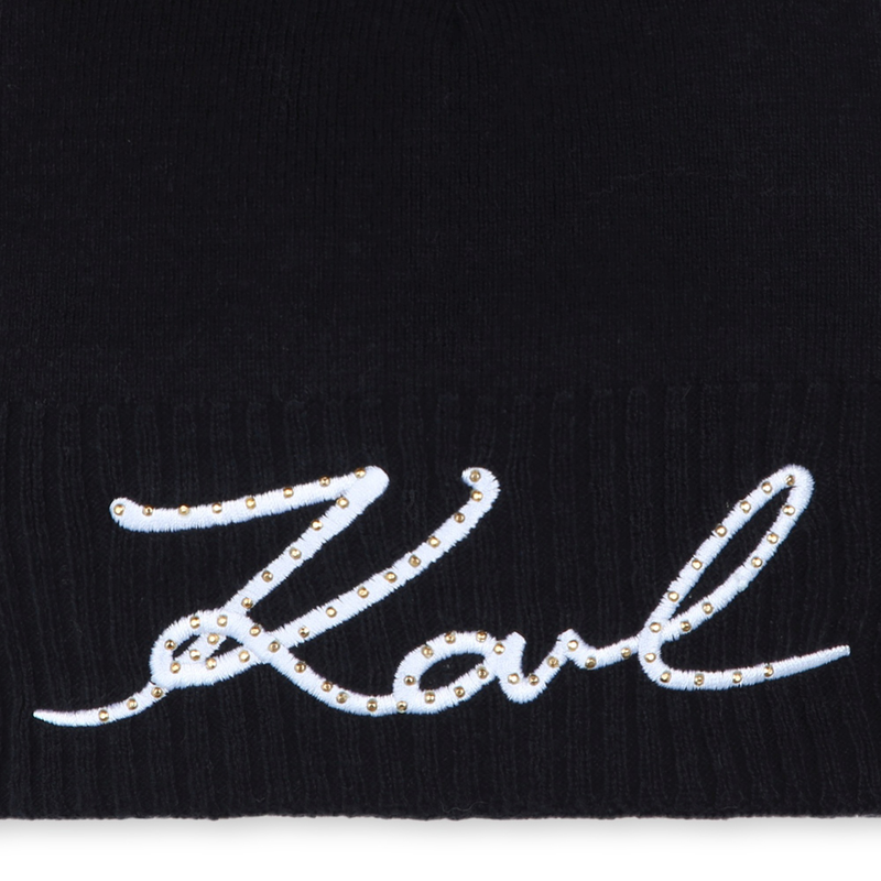 Pom-Pom Hat KARL LAGERFELD KIDS 
                    GIRL