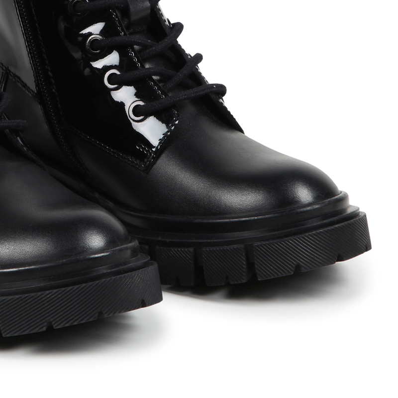 Zip-Up Leather Ankle Boots DKNY 
                    GIRL