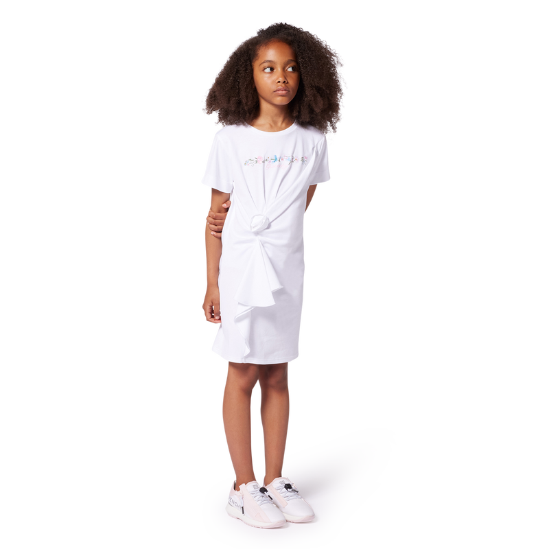 Dress with flower-effect frill GIVENCHY 
                    GIRL