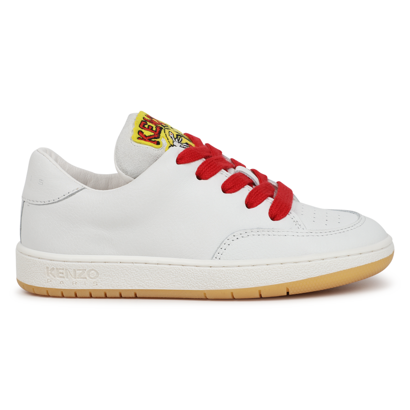 Lace-Up Leather Sneakers KENZO KIDS 
                    UNISEX