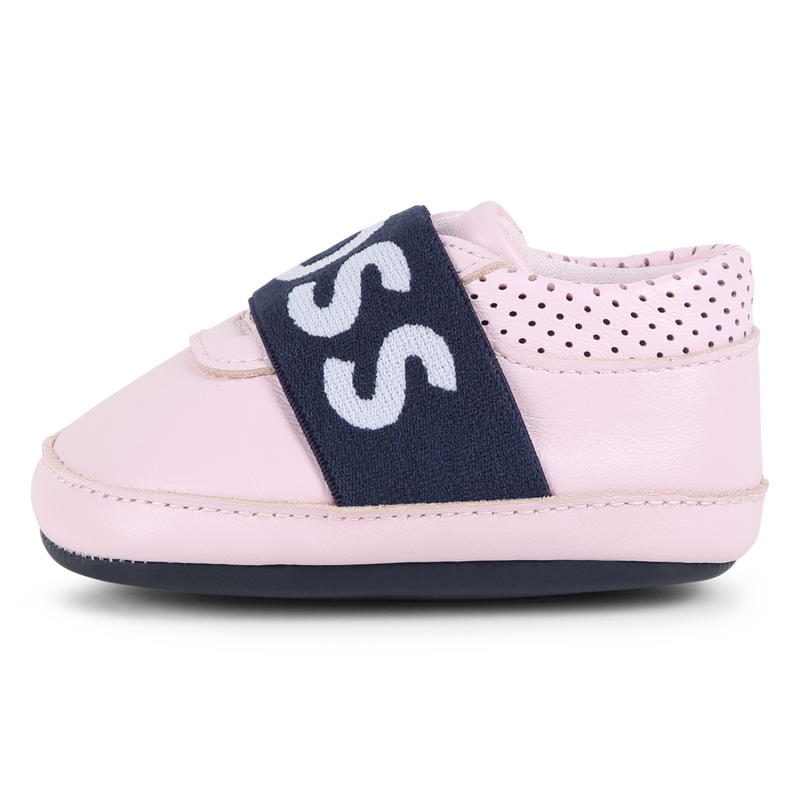 Elasticated Leather Slippers BOSS 
                    GIRL