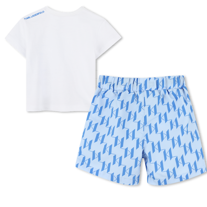 Shorts and T-shirt set KARL LAGERFELD KIDS 
                    BOY