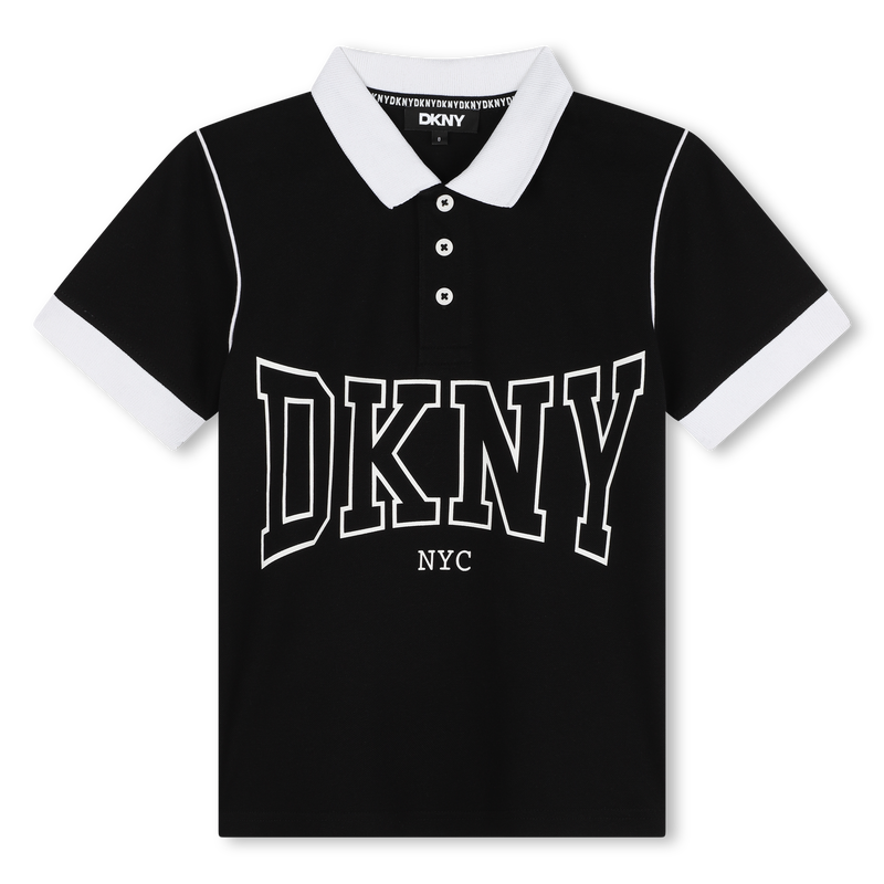 Two-Tone Buttoned Polo Shirt DKNY 
                    BOY