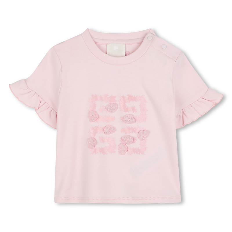 Frilled sleeve T-shirt GIVENCHY 
                    GIRL