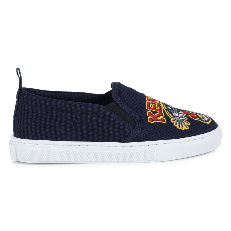 Embroidered Tiger Slip-On Sneakers KENZO KIDS 
                    UNISEX
