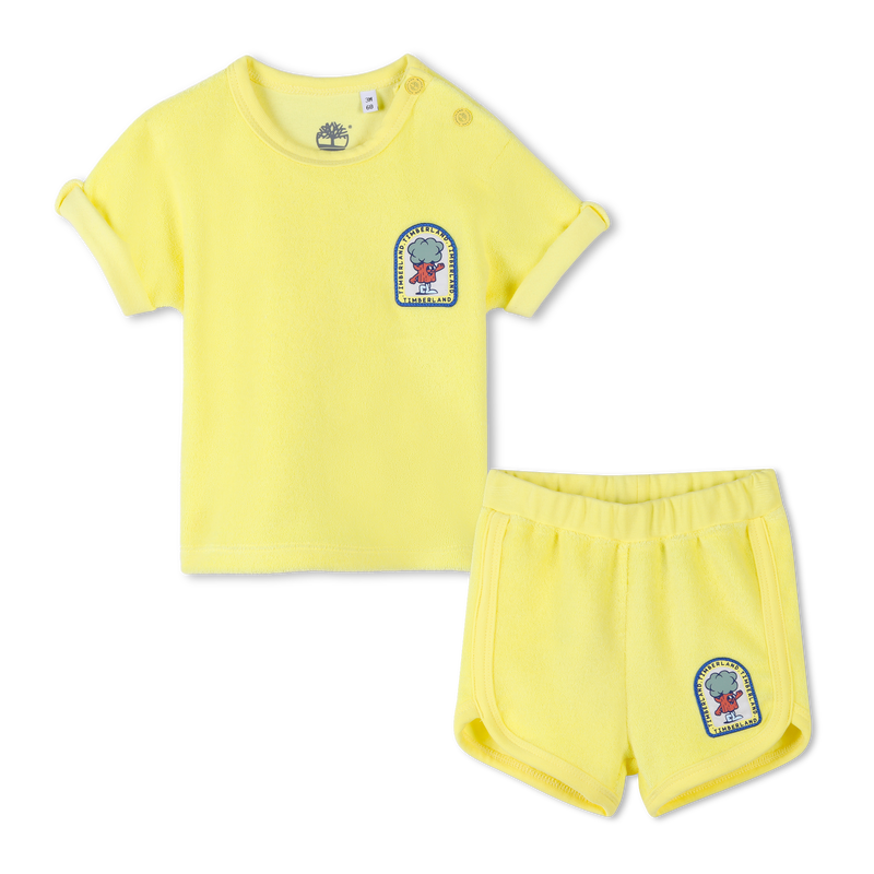 Terry cloth T-shirt and shorts TIMBERLAND 
                    BOY