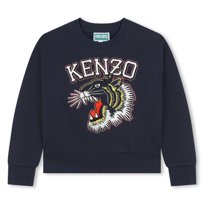 Embroidered Cotton Sweatshirt KENZO KIDS 
                    GIRL