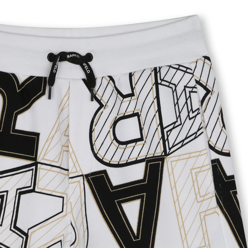 Printed cotton Bermuda shorts KARL LAGERFELD KIDS 
                    BOY