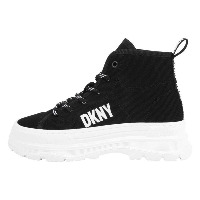 Canvas lace-up sneakers DKNY 
                    GIRL