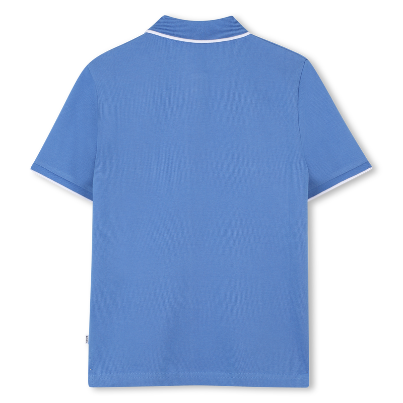 Plain cotton piqué polo shirt BOSS 
                    BOY