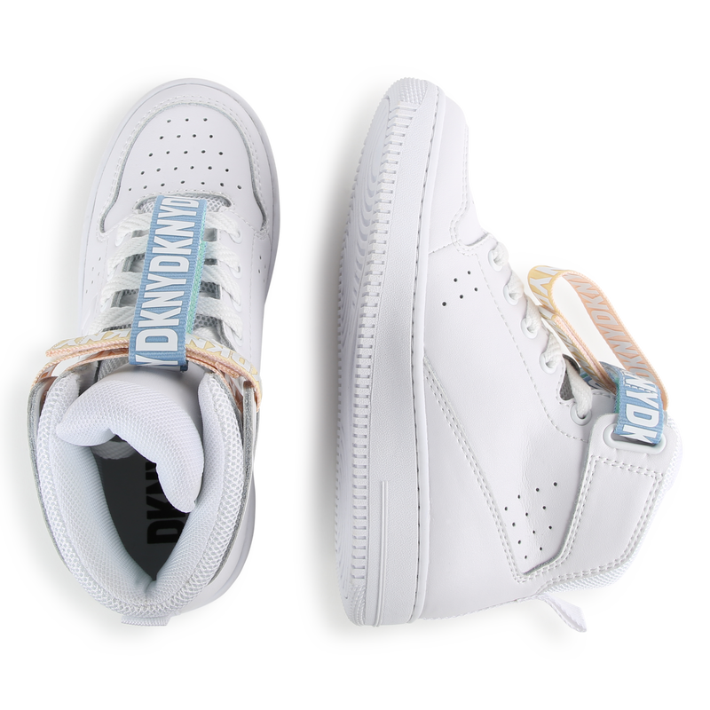 Lace-up leather sneakers DKNY 
                    UNISEX