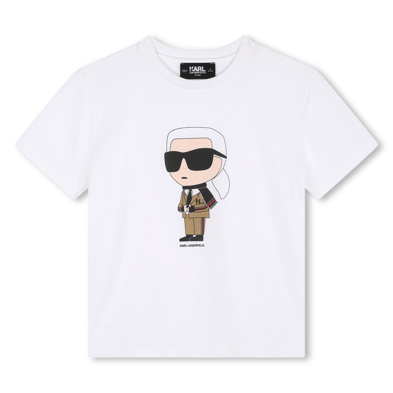 Short-Sleeved Cotton T-Shirt KARL LAGERFELD KIDS 
                    BOY