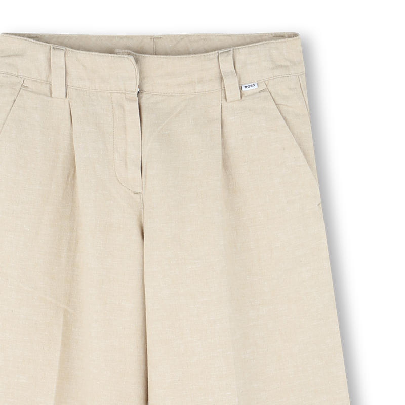 Linen and cotton trousers BOSS 
                    GIRL