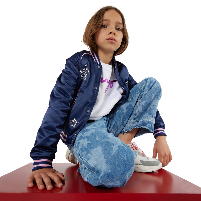 Cropped fleece sweatshirt HUGO 
                    GIRL