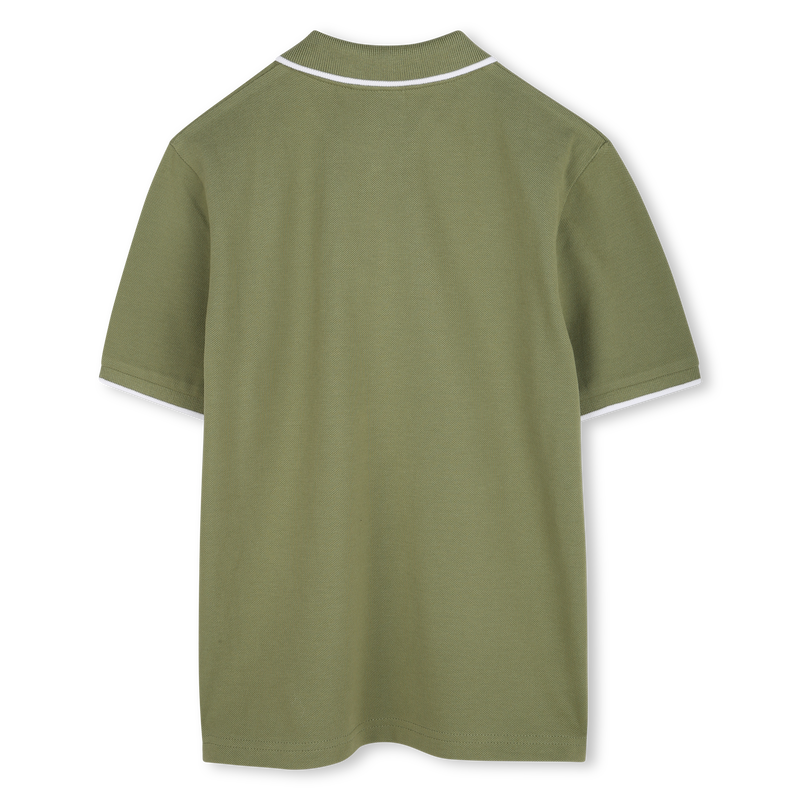 Plain cotton piqué polo shirt BOSS 
                    BOY