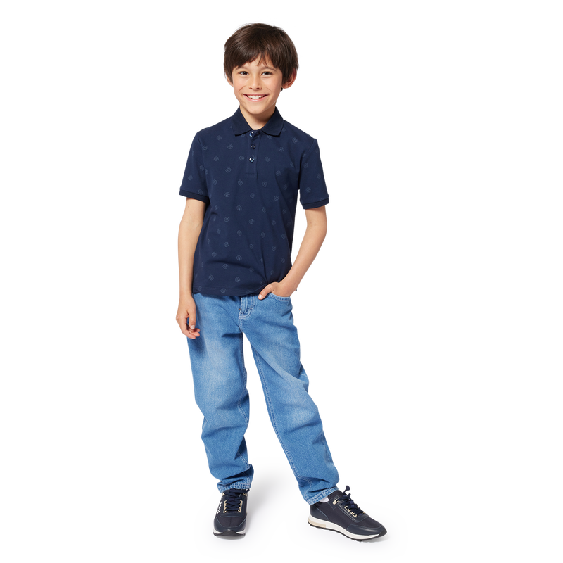 Printed straight-cut polo BOSS 
                    BOY