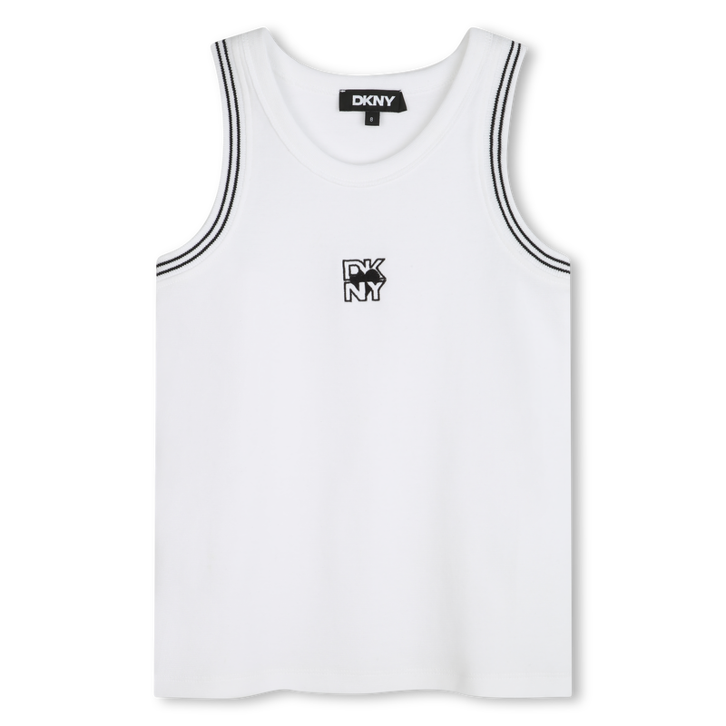 Ribbed embroidered tank top DKNY 
                    GIRL