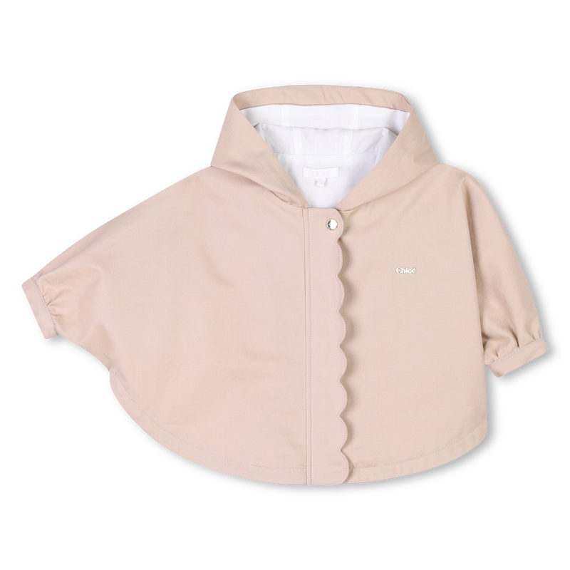 Hooded gabardine cape CHLOE 
                    GIRL