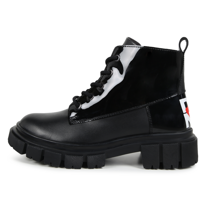 Zip-Up Leather Ankle Boots DKNY 
                    GIRL