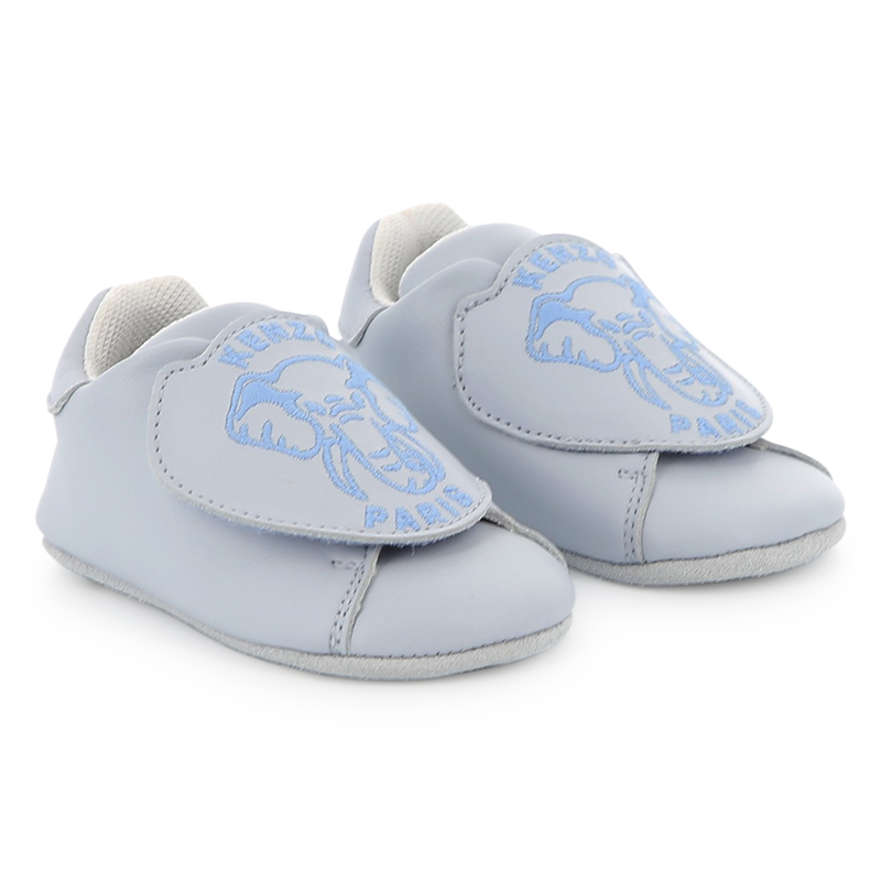 Leather Velcro slippers KENZO KIDS 
                    UNISEX