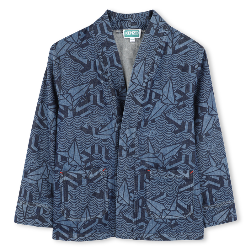 Printed denim jacket KENZO KIDS 
                    UNISEX