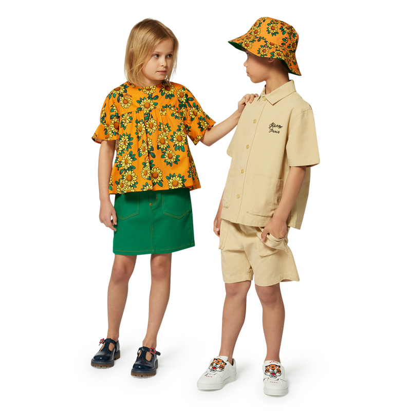 Cotton satin blouse KENZO KIDS 
                    GIRL
