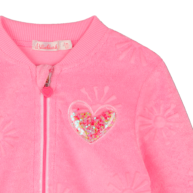 Zip-up terry cloth cardigan BILLIEBLUSH 
                    GIRL