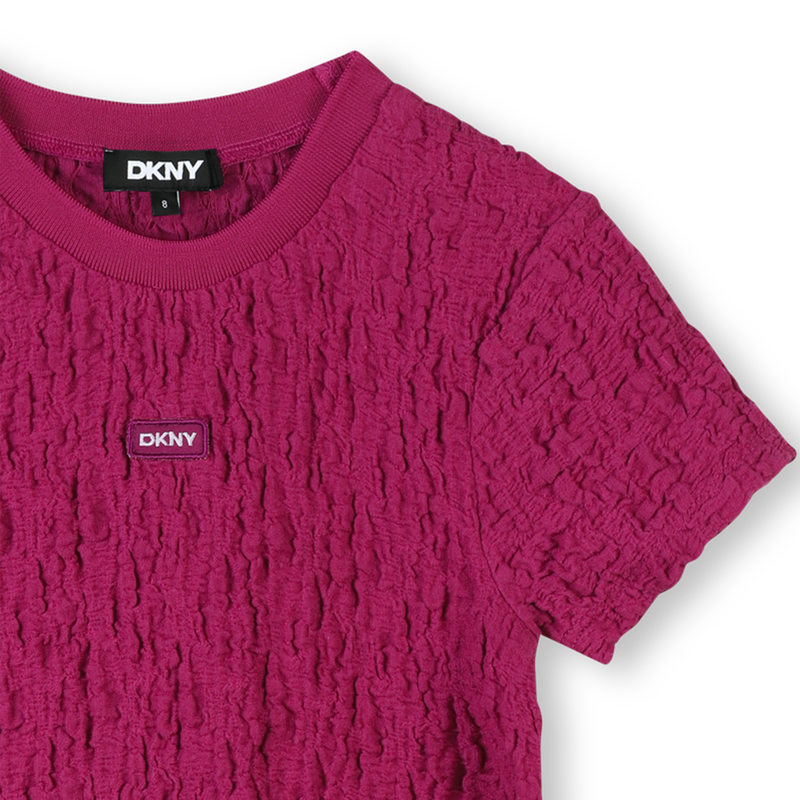 Short-sleeved waffled dress DKNY 
                    GIRL