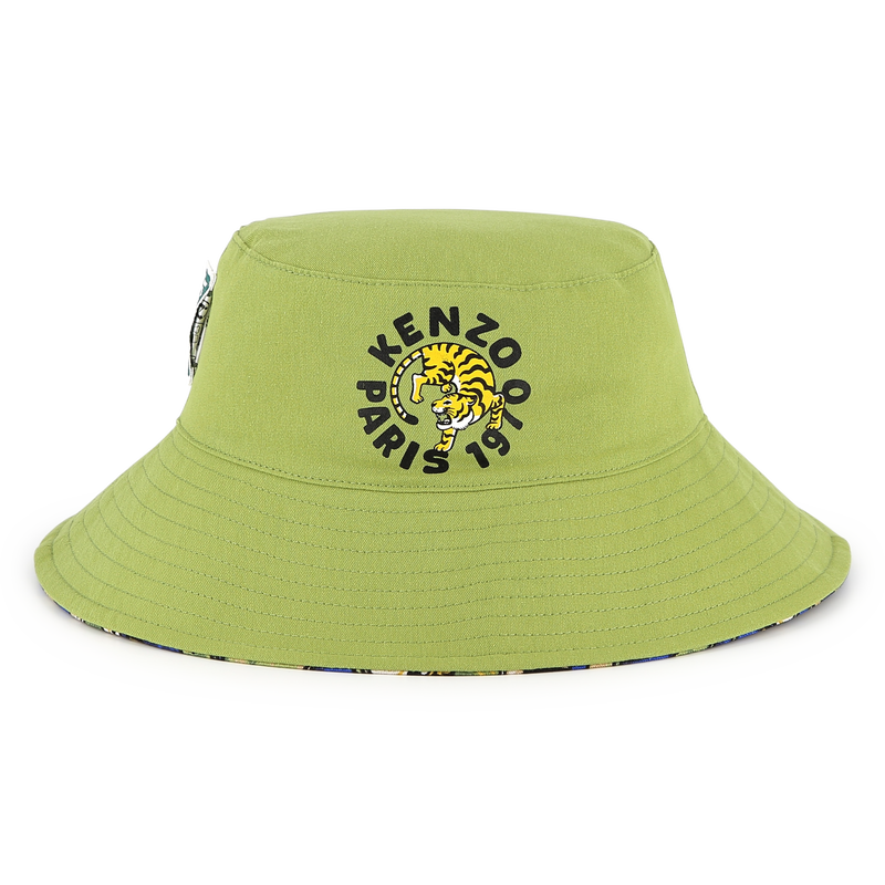 Reversible cotton bucket hat KENZO KIDS 
                    UNISEX