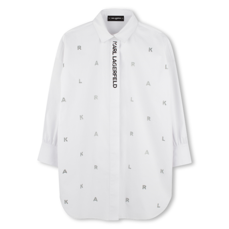 Long-sleeved shirt-dress KARL LAGERFELD KIDS 
                    GIRL