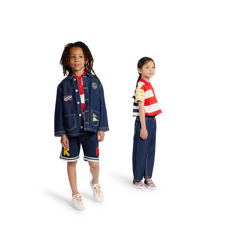 Patched jean jacket KENZO KIDS 
                    BOY