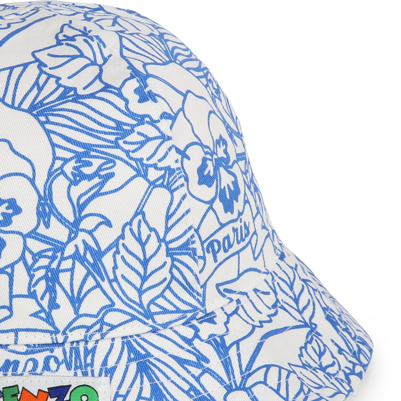 Patterned cotton bucket hat KENZO KIDS 
                    UNISEX