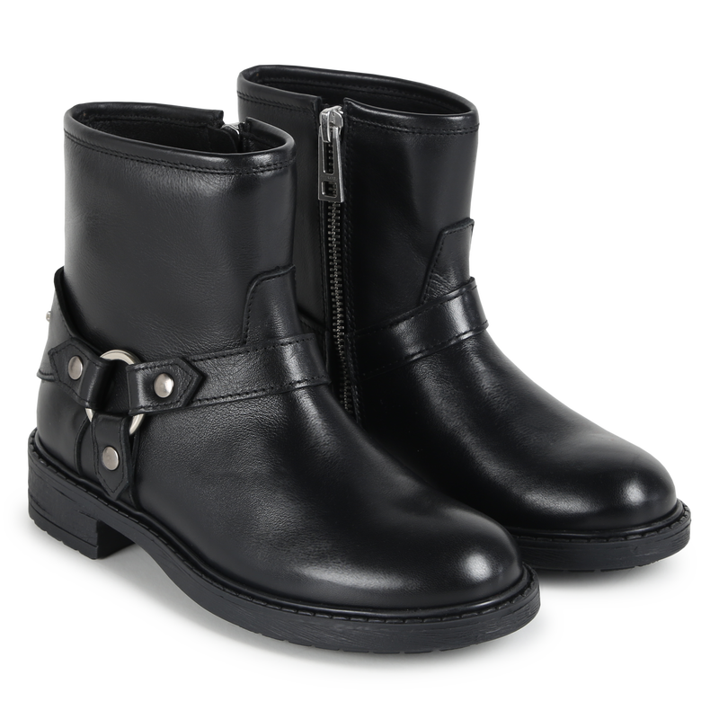 Zip-Up Leather Ankle Boots ZADIG & VOLTAIRE 
                    GIRL