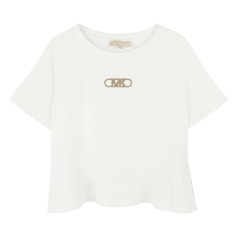Short-sleeved cotton T-shirt MICHAEL KORS 
                    GIRL