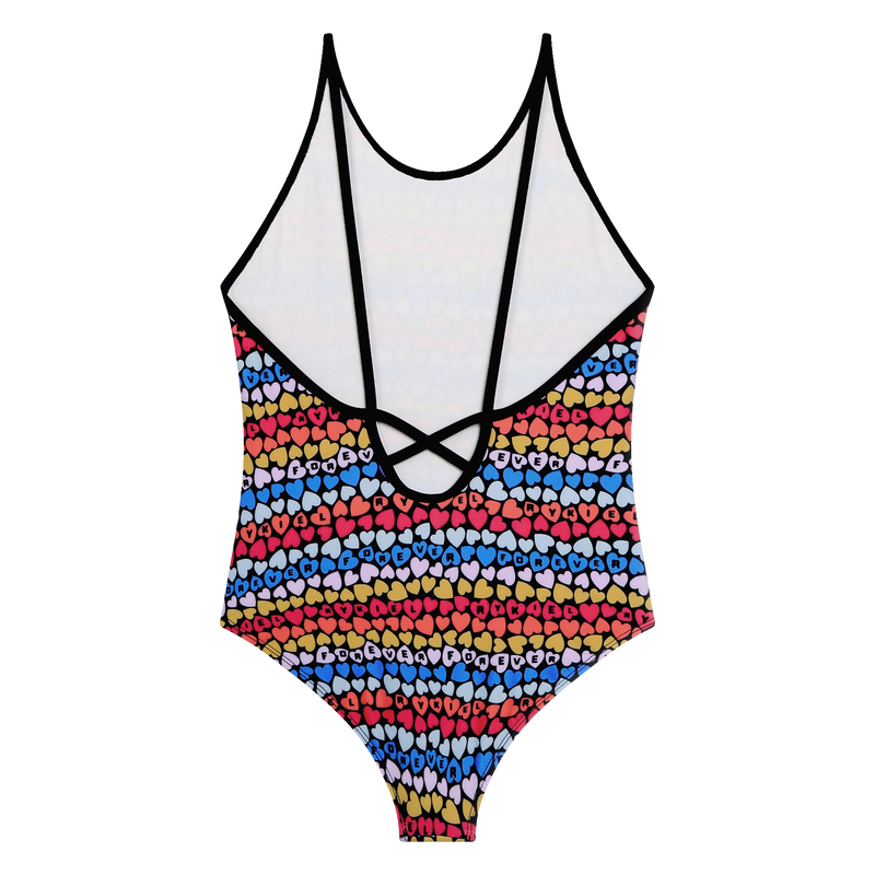 One-Piece Heart Print Swimsuit SONIA RYKIEL 
                    GIRL