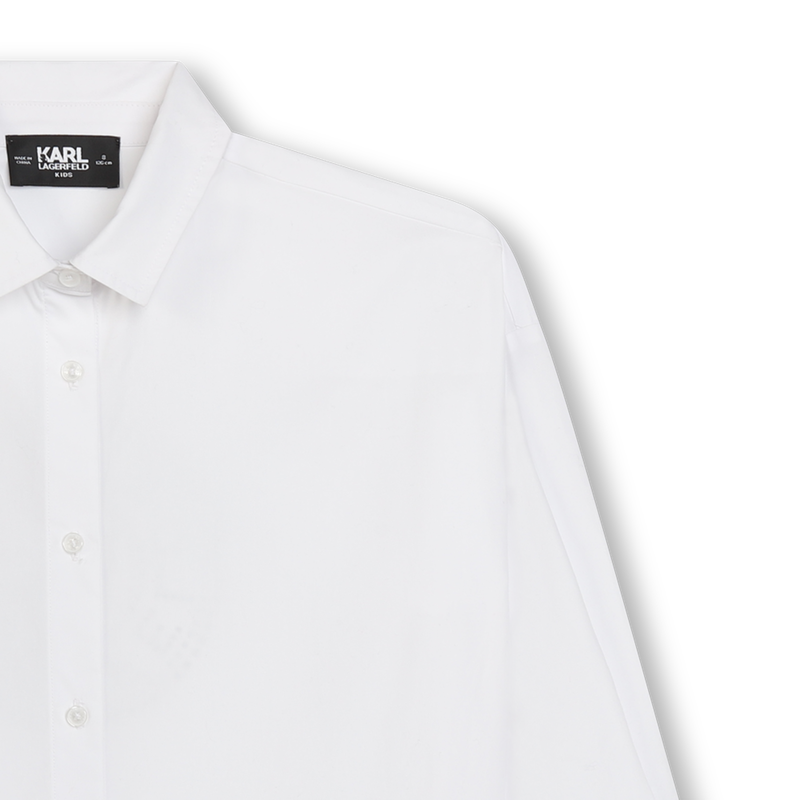 Cotton Poplin Shirt Dress KARL LAGERFELD KIDS 
                    GIRL