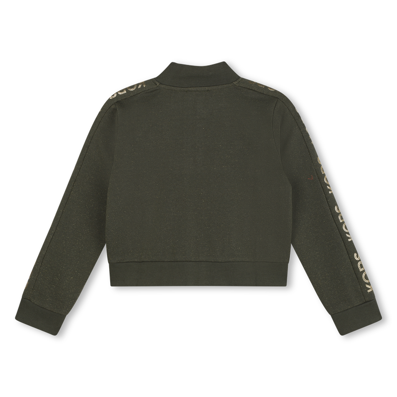 Glittery Fleece Cardigan MICHAEL KORS 
                    GIRL