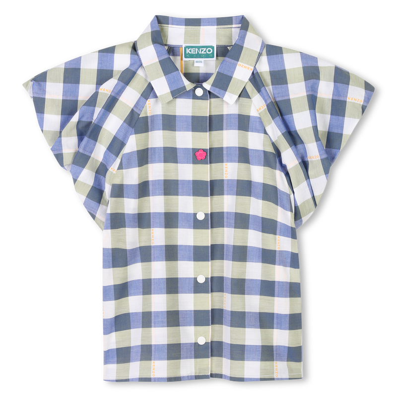 Short-sleeved cotton blouse KENZO KIDS 
                    GIRL