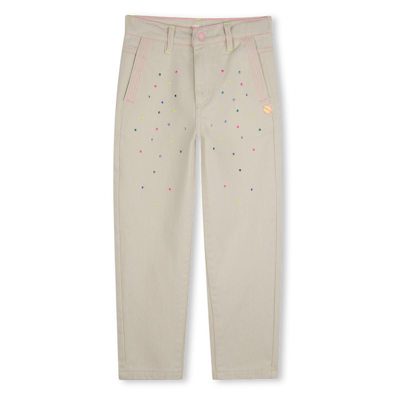 Studded cotton trousers BILLIEBLUSH 
                    GIRL