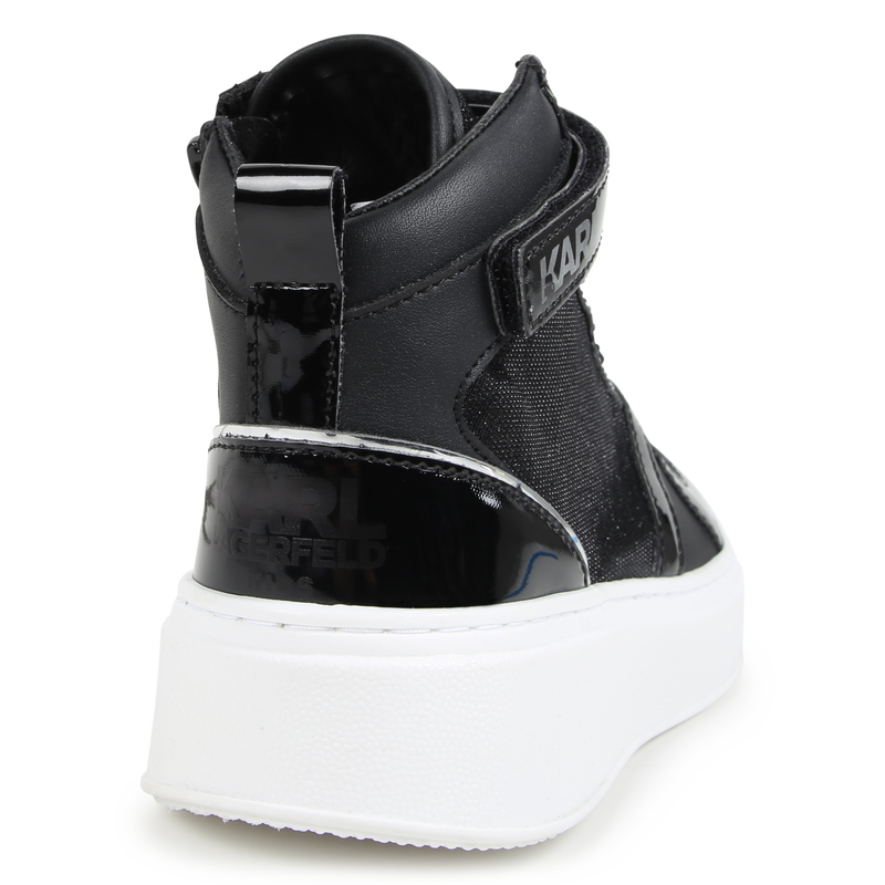 Leather High-Top Sneakers KARL LAGERFELD KIDS 
                    GIRL