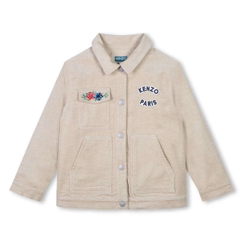 Velvet Press-Stud Jacket KENZO KIDS 
                    GIRL