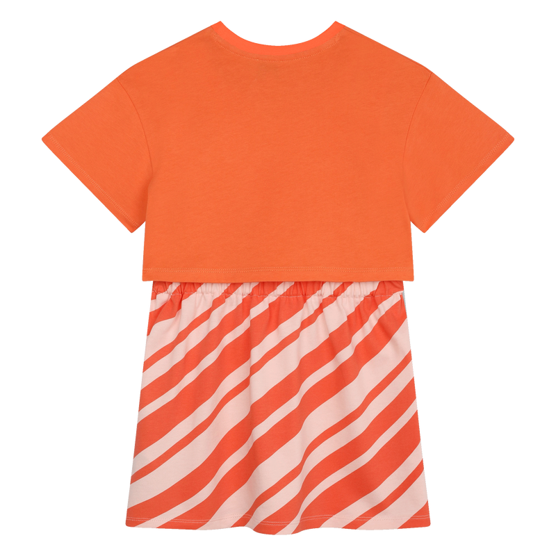Layered effect cotton dress KENZO KIDS 
                    GIRL