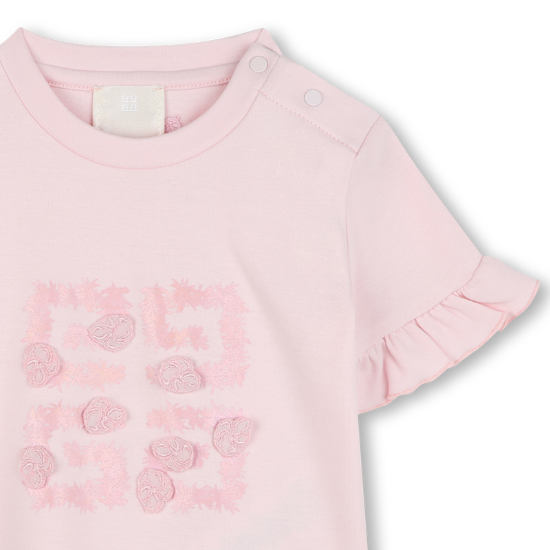 Frilled sleeve T-shirt GIVENCHY 
                    GIRL